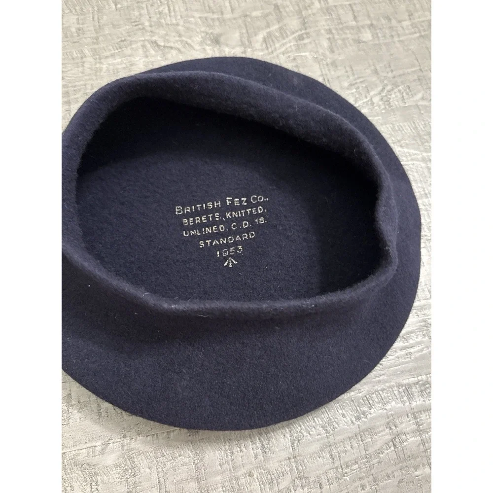 1953 British Army Beret Wool Broad‎ Arrow Military Hat UK Collectible